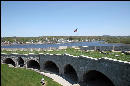 Bucksport from the top of Fort Knox