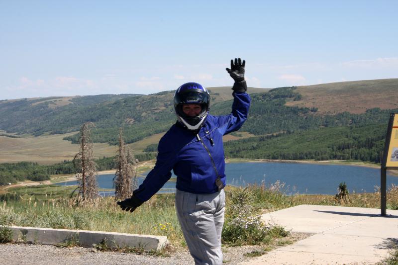 R08_6597.jpg - Deb practicing her "Jazz Hands"