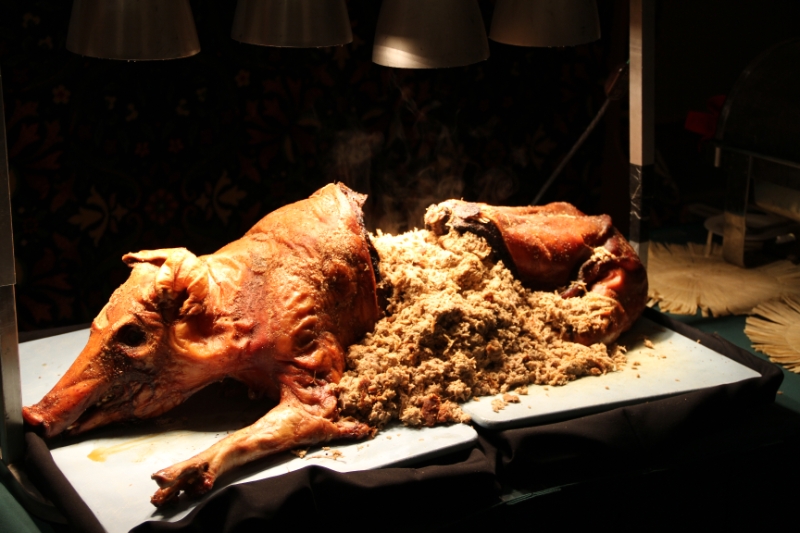 IMG_0220.JPG - We had a luau Thursday night. 2 pigs, no waiting