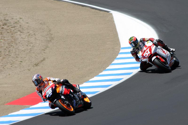 MotoGP Qualifying, Turn 4 Pedrosa and Davies