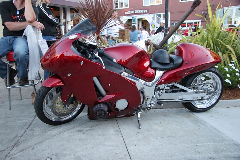Very trick turbo Hayabusa.  Runs somewhere just north of 230 mph