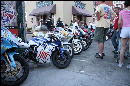 A gaggle of mini bikes