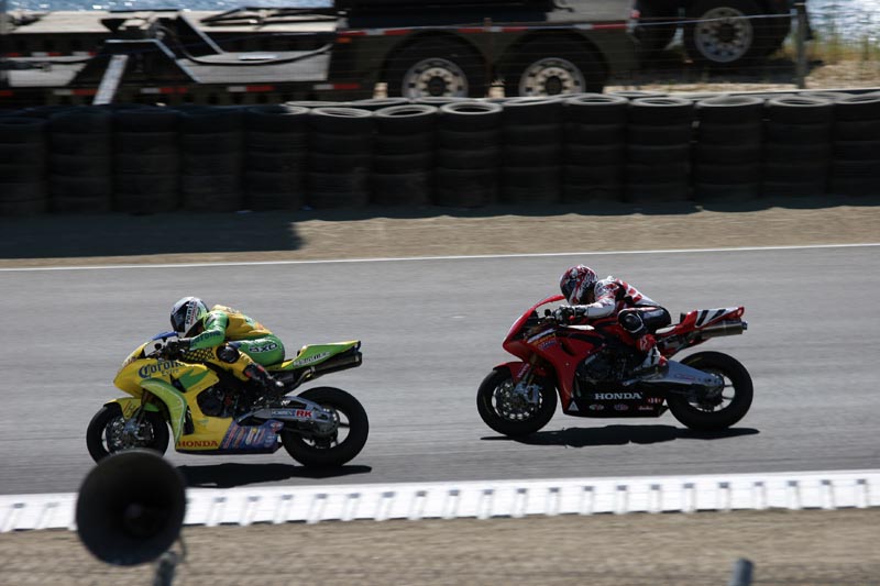 Hodgsen and Duhamel had one of the best battles on the track for most of the race