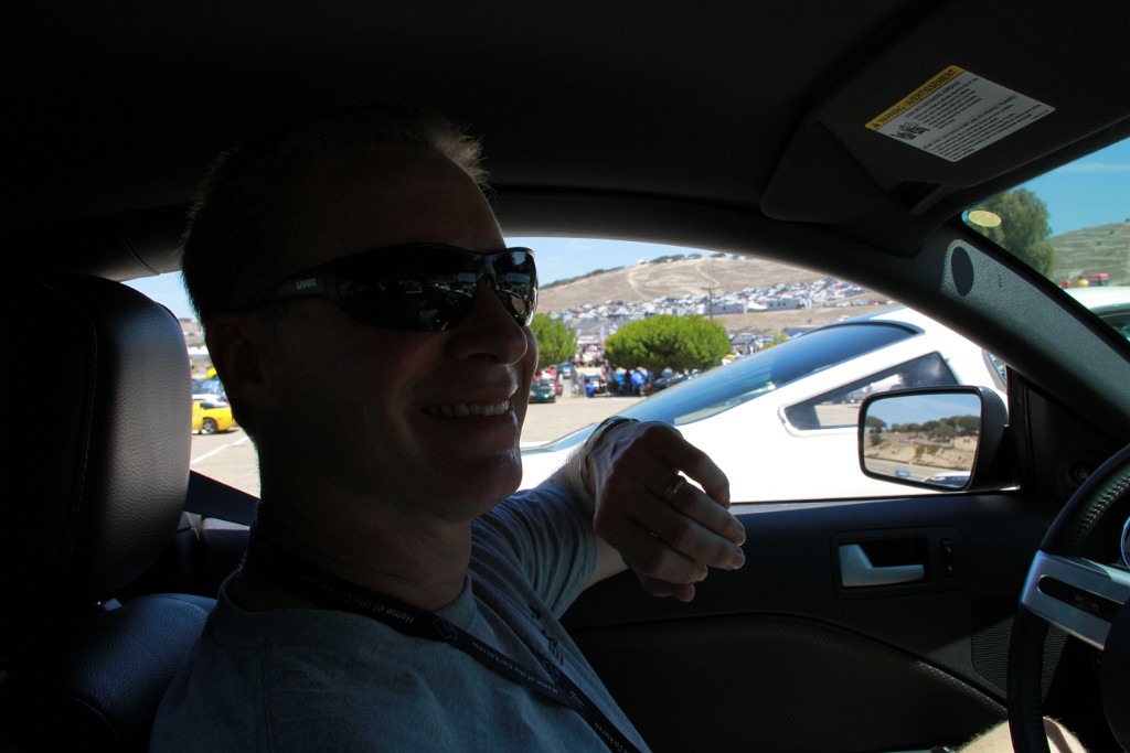 IMG_0296.JPG - Martin all excited for our parade laps around Laguna Seca!